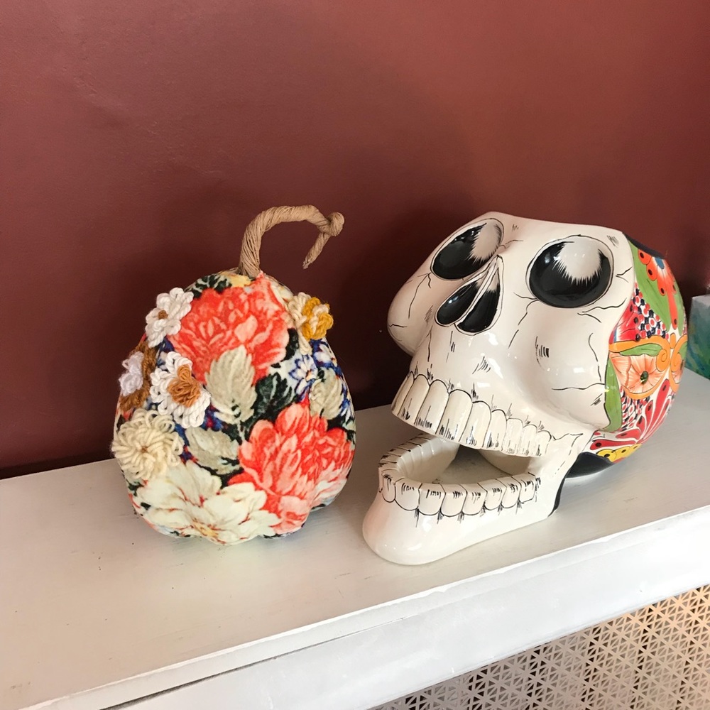 boho style fabric pumpkin